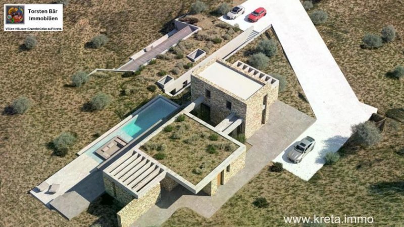 Kamilari 4.972 m² Bauland in Kamilari – Ihr Panoramaplot mit Genehmigung mit Meerblick auf Kreta Grundstück kaufen